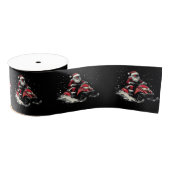 Santa Claus Snowmobile Motor Sled Funny Christmas Grosgrain Lint (Spoel)