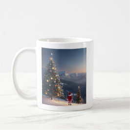 Santa Claus Snowy Mountain Mok | Kerstboom