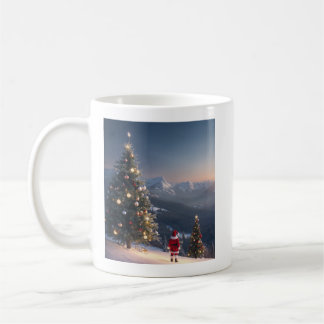 Santa Claus Snowy Mountain Mok | Kerstboom