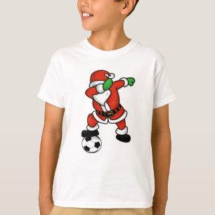 Santa Claus soccer dab dans lelijke kerst T-shir T-shirt