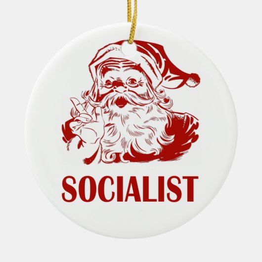 Santa Claus - Socialist Keramisch Ornament (Voorkant)