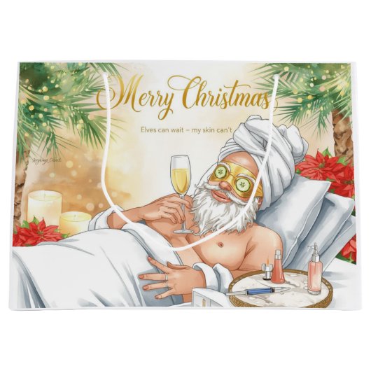 Santa Claus Spa Cosmetic Christmas in California Groot Cadeauzakje (Voorkant)