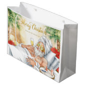 Santa Claus Spa Cosmetic Christmas in California Groot Cadeauzakje (Voorkant Gekanteld)