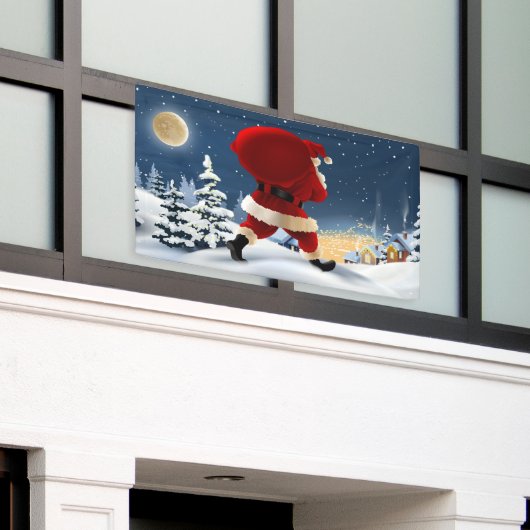 Santa Claus Spandoek (Buitenkant Gebouw)