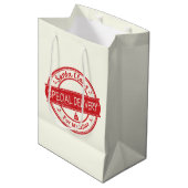 Santa Claus Special Delivery Add Name Medium Cadeauzakje (Voorkant Gekanteld)