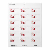 Santa Claus Speelgoed Bag Candy Canes Etiket (Full Sheet)