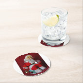  Santa Claus Speelgoed Ronde Kartonnen Onderzetter (Insitu)