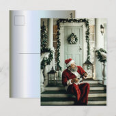 Santa Claus-speelmuziek Briefkaart (Voorkant / Achterkant)