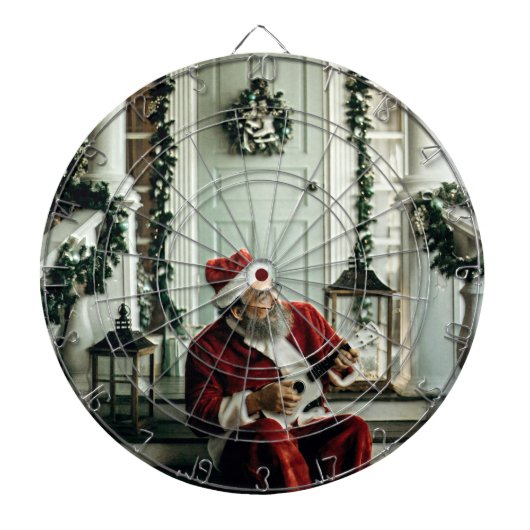 Santa Claus-speelmuziek Dartbord (Voorkant)