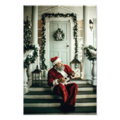 Santa Claus-speelmuziek Foto Afdruk (Voorkant)