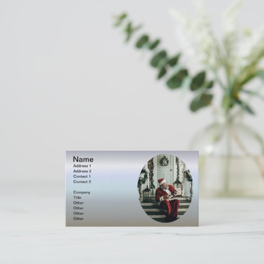 Santa Claus-speelmuziek Visitekaartje (Staand voorkant)