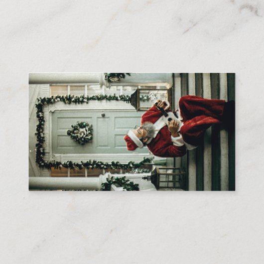 Santa Claus-speelmuziek Visitekaartje (Achterkant)