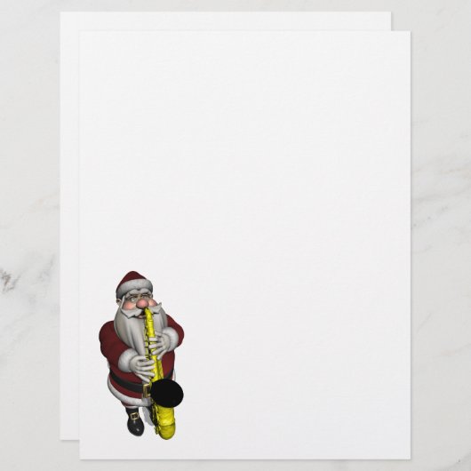 Santa Claus-speelsaxophone (Voorkant / Achterkant)