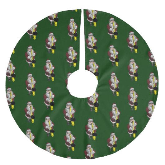 Santa Claus-speelsaxophone Kerstboom Rok (Voorkant)