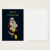 Santa Claus-speelsaxophone Visitekaartje (Voorkant /achterkant)