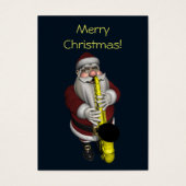 Santa Claus-speelsaxophone Visitekaartje (Voorkant)
