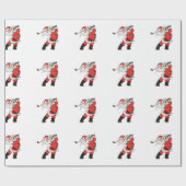 Santa Claus speelt golf Cadeaupapier (Vlak)