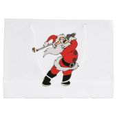 Santa Claus speelt golf Groot Cadeauzakje (Achterkant)