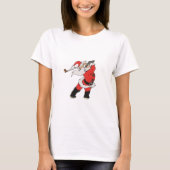 Santa Claus speelt golf T-shirt (Voorkant)