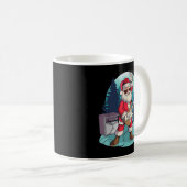 Santa Claus speelt Guitar Funny Rock Kerstmis Koffiemok (Voorkant rechts)