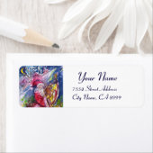 SANTA CLAUS SPEELT HARP IN HET MOONLIGHT ETIKET (Insitu)