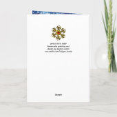 SANTA CLAUS SPEELT HARP IN HET MOONLIGHT FEESTDAGEN KAART (Achterkant)