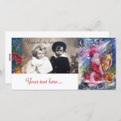 SANTA CLAUS SPEELT HARP IN HET MOONLIGHT FEESTDAGENKAART (Voorkant / Achterkant)