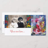 SANTA CLAUS SPEELT HARP IN HET MOONLIGHT FEESTDAGENKAART (Voorkant / Achterkant)