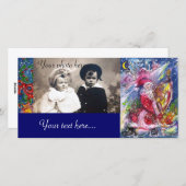 SANTA CLAUS SPEELT HARP IN HET MOONLIGHT FEESTDAGENKAART (Voorkant / Achterkant)