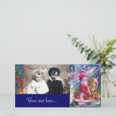 SANTA CLAUS SPEELT HARP IN HET MOONLIGHT FEESTDAGENKAART (Staand voorkant)