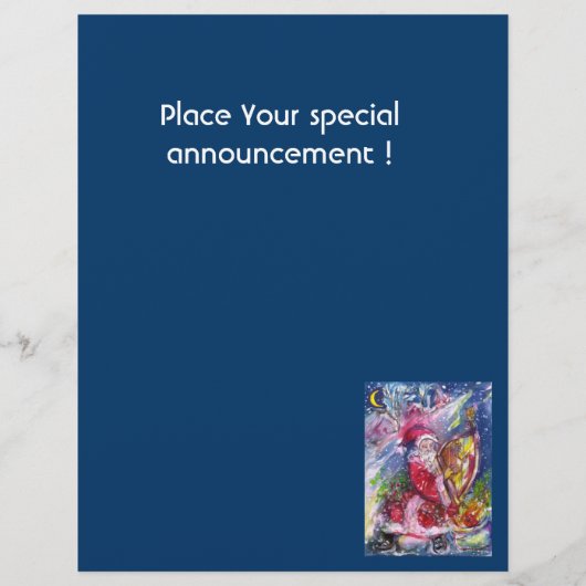 SANTA CLAUS SPEELT HARP IN HET MOONLIGHT FLYER (Achterkant)