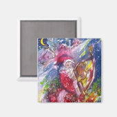 SANTA CLAUS SPEELT HARP IN HET MOONLIGHT MAGNEET (Voorkant / Achterkant)