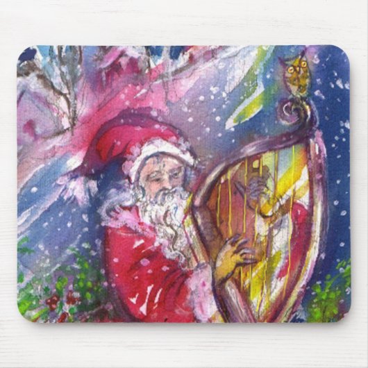 SANTA CLAUS SPEELT HARP IN HET MOONLIGHT MUISMAT (Voorkant)