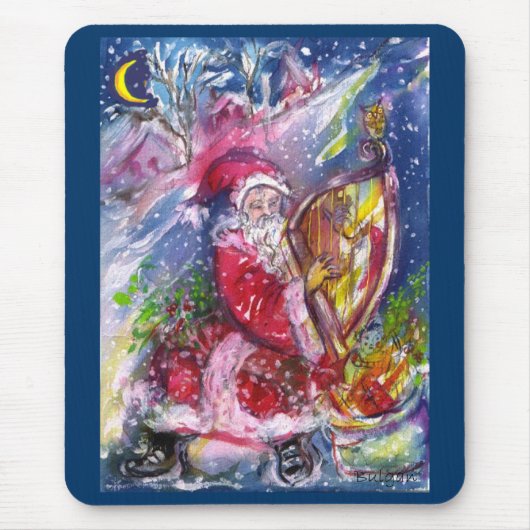 SANTA CLAUS SPEELT HARP IN HET MOONLIGHT MUISMAT (Voorkant)