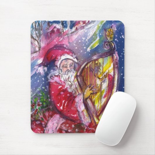 SANTA CLAUS SPEELT HARP IN HET MOONLIGHT MUISMAT (Met muis)