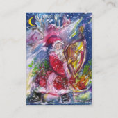 SANTA CLAUS SPEELT HARP IN HET MOONLIGHT VISITEKAARTJE (Achterkant)