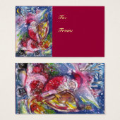 SANTA CLAUS SPEELT HARP IN HET MOONLIGHT VISITEKAARTJE (Voorkant /achterkant)