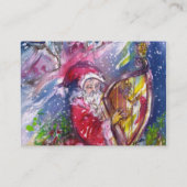 SANTA CLAUS SPEELT HARP IN HET MOONLIGHT VISITEKAARTJE (Achterkant)