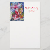 SANTA CLAUS SPEELT HARP IN MOONLIGHT kerst Briefpapier (Voorkant)