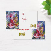 SANTA CLAUS SPEELT HARP IN MOONLIGHT kerst Visitekaartjes (Bureau)