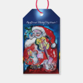 SANTA CLAUS SPEELT VIOLIN-kerstfeest Cadeaulabel (Achterkant)