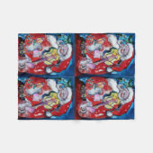 SANTA CLAUS SPEELT VIOLIN-kerstfeest Fleece Deken (Voorkant (Horizontaal))