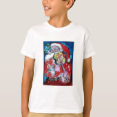 SANTA CLAUS SPEELT VIOLIN-kerstfeest T-shirt (Voorkant)