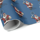 Santa Claus-speltennis Cadeaupapier (Rol Hoek)