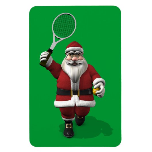 Santa Claus-speltennis Magneet (Verticaal)