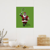 Santa Claus-speltennis Poster (Keuken)
