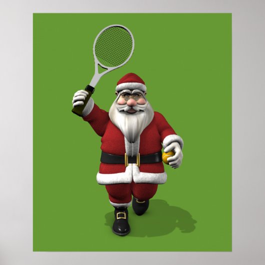 Santa Claus-speltennis Poster (Voorkant)
