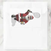 Santa Claus-speltennis Rechthoekige Sticker (Tas)