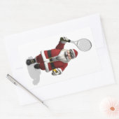Santa Claus-speltennis Rechthoekige Sticker (Envelop)
