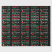 Santa Claus Spider Reindeer Funny UGLY Kerstmis Cadeaupapier (Vlak)